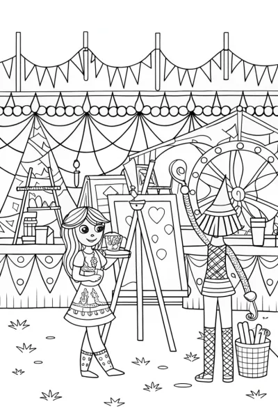 Bratz Creativity Carnival Coloring Page