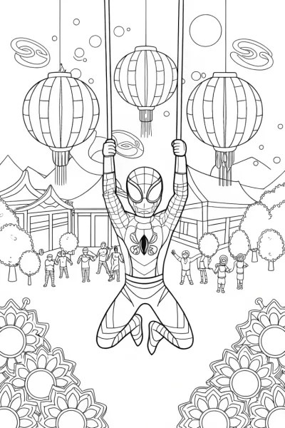 Miles Morales at the lantern festival