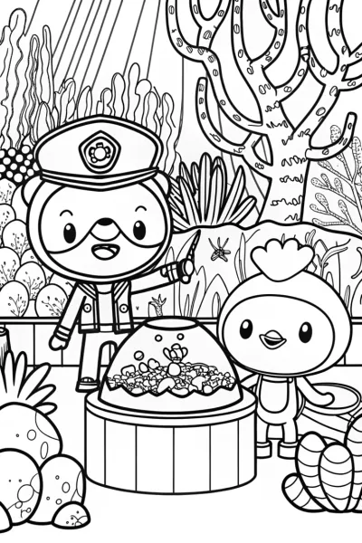Octonauts Undersea Science Fair Coloring Page