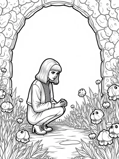 Wednesday in the enchanted garden