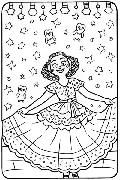 Mirabel’s Magical Midnight Dance Coloring Page