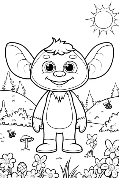 Monster Garden Guardian Coloring Page