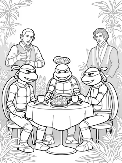 Teenage Mutant Ninja Turtles tea party