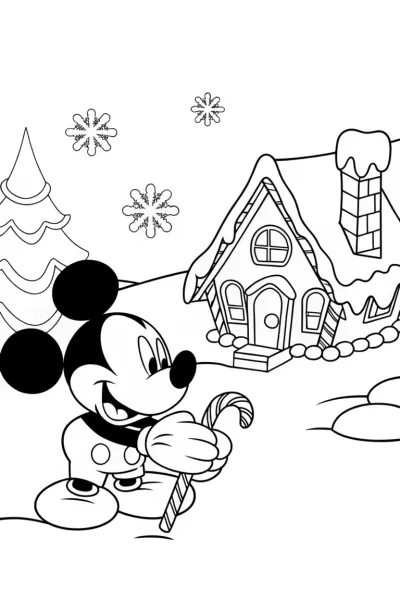 Mickey’s Christmas Cookie Adventure Coloring Page