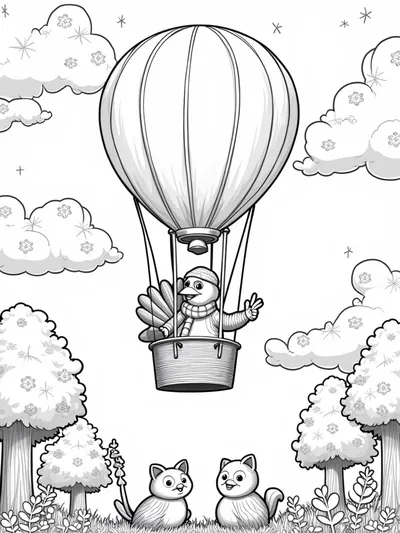 Turkey in a hot air balloon