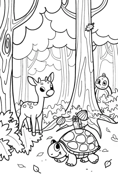 The Great Acorn Adventure Coloring Page