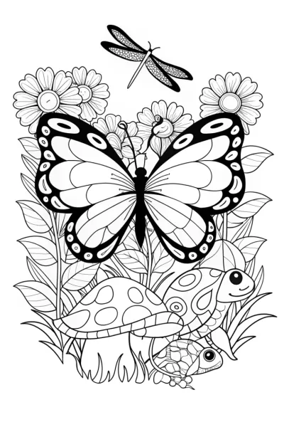 Butterfly Garden Quest Coloring Page