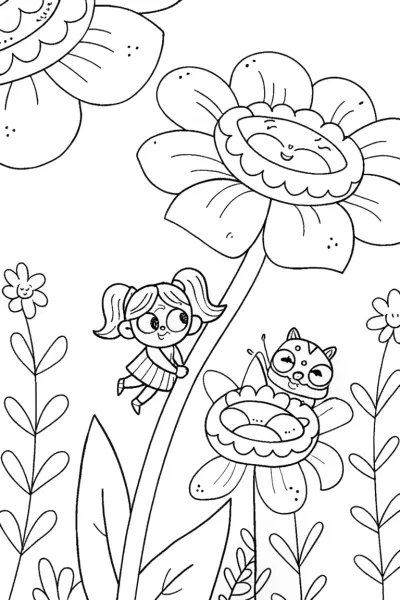 Gabby’s Magical Garden Rescue Coloring Page