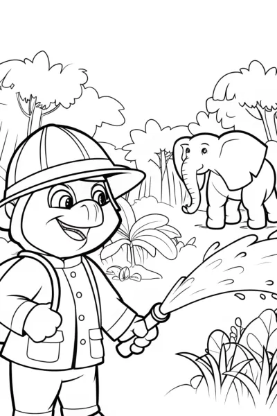Bowser’s Safari Adventure Coloring Page
