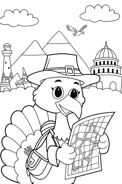 Turkey Tom on a treasure map