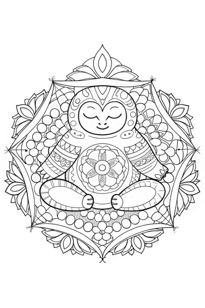 Snorlax practicing yoga