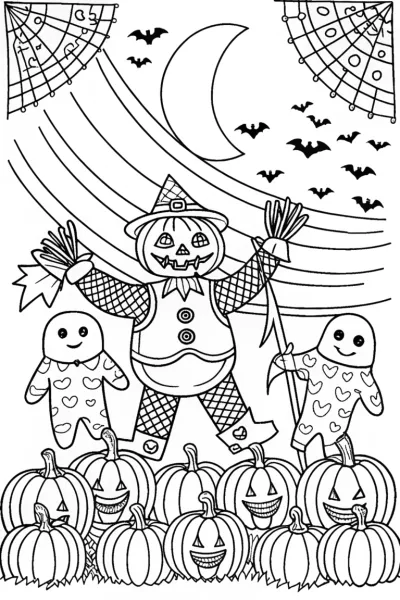 Bowser’s Spooky Harvest Festival Coloring Page
