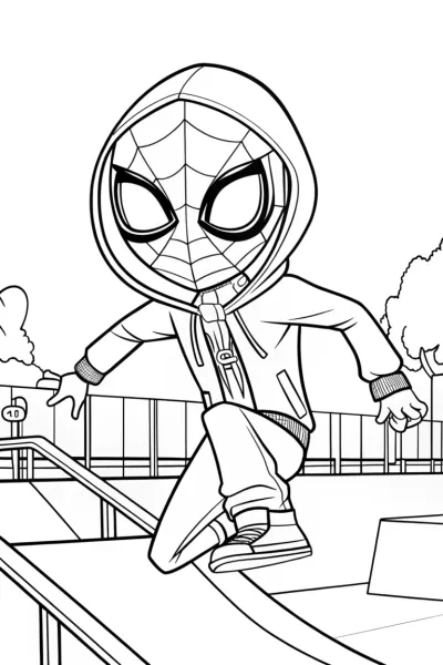 Miles Morales in the skatepark