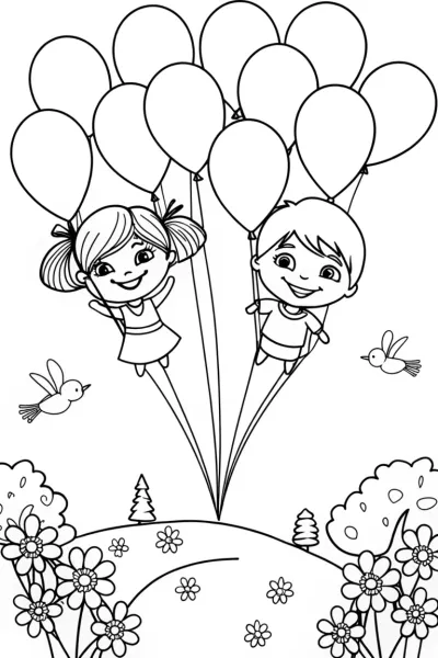 Soaring high on springtime balloons