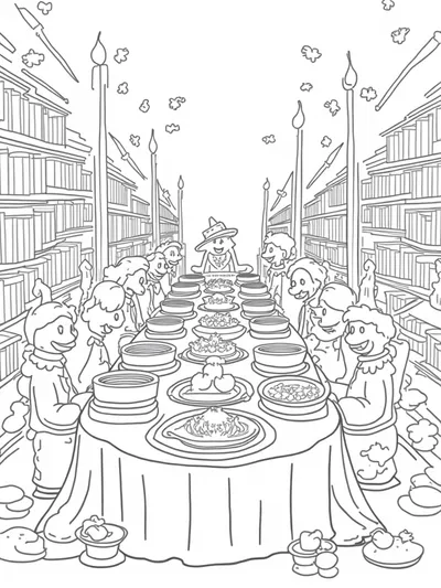 Thanksgiving in the enchanted library
