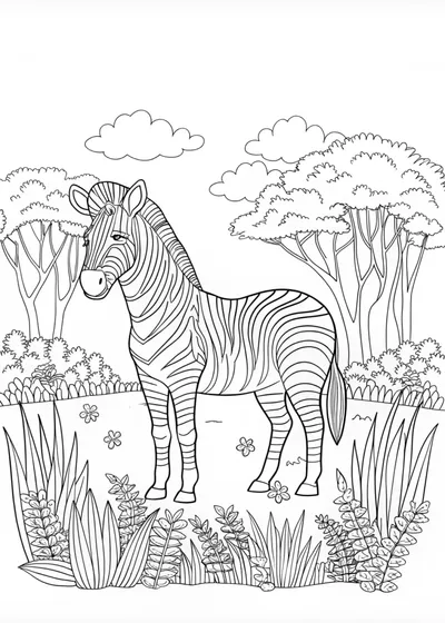 Zany Zebra Coloring Adventure