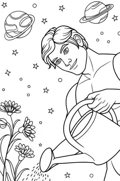 Hulk watering alien plants