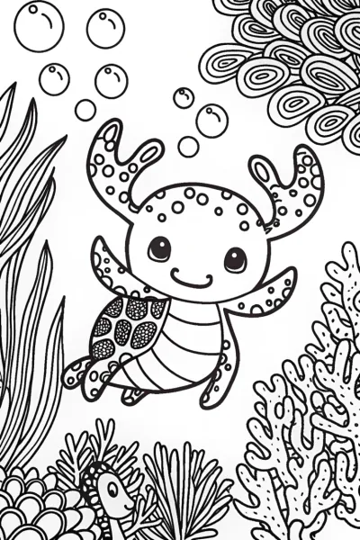 Axolotl’s Journey Through the Enchanted Lagoon